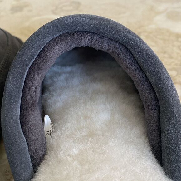 NEW! Nukbuuk Spencer Men’s Leather & Sheepskin Slippers - Picture 9 of 12